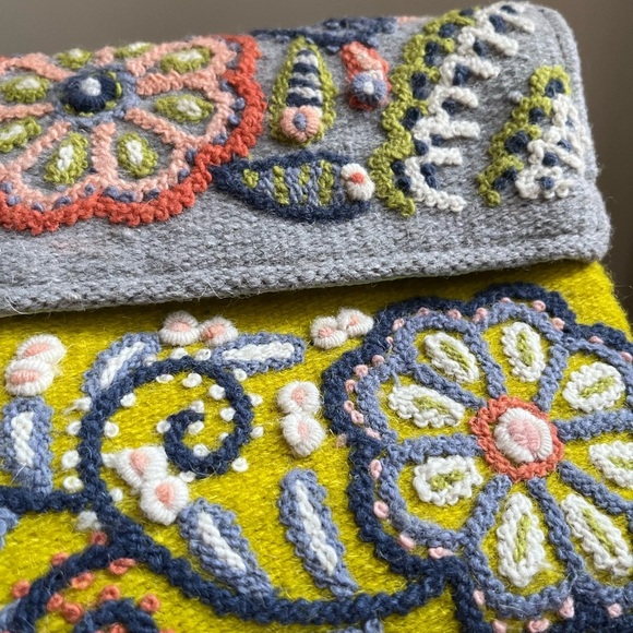 Beyond Threads - Buttercup Embroidered Wool Handbag - Picture 8 of 15